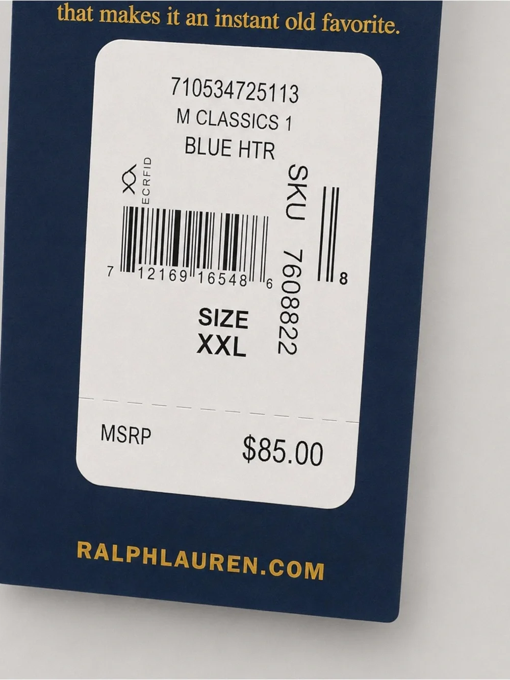 NWT Polo Ralph Lauren Men’s Classic Fit Polo Shirt XXL Light Blue